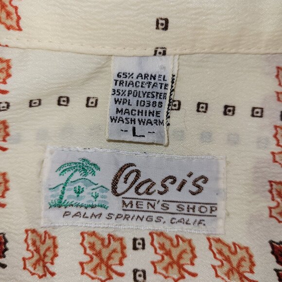 Oasis Men's Shop Palm Springs California Vintage Short Sleeve Button Shirt Large - Picture 3 of 3